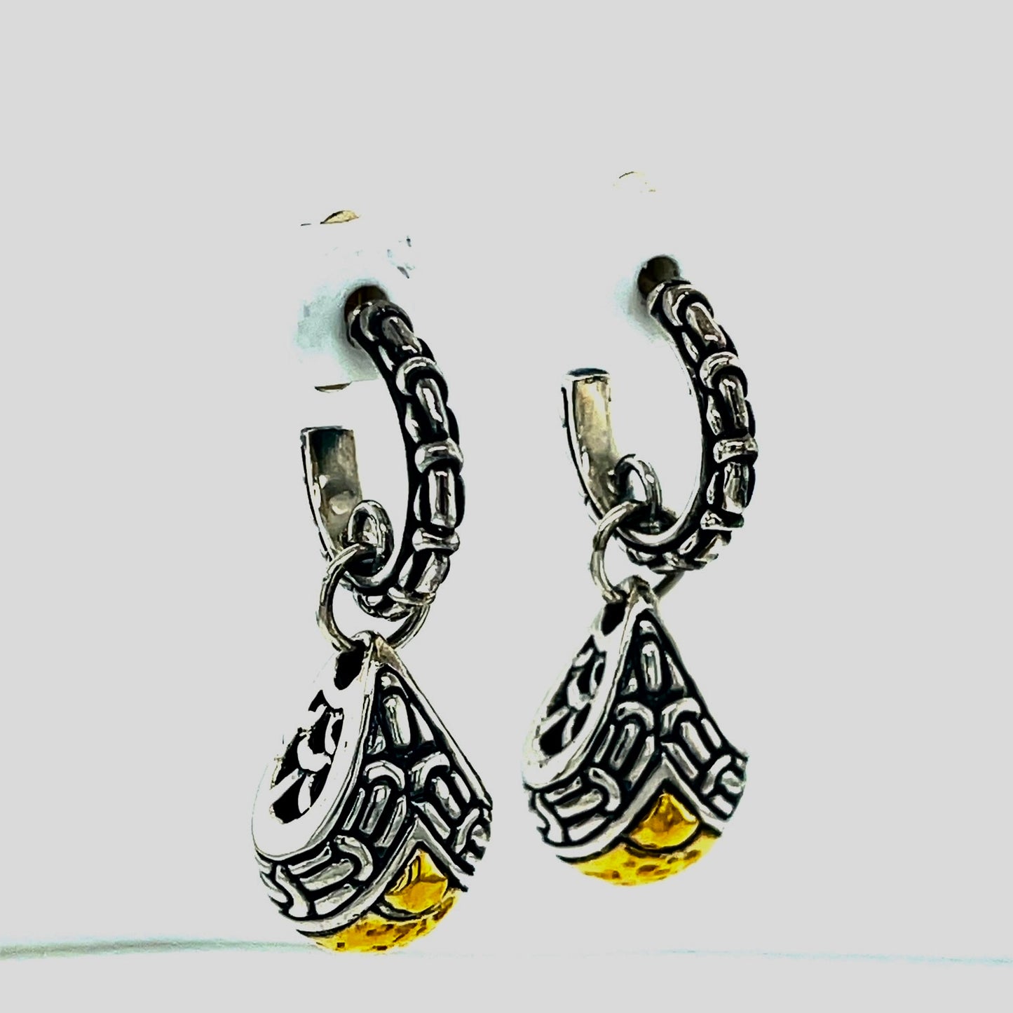 Silver and 18kt Gold earrings