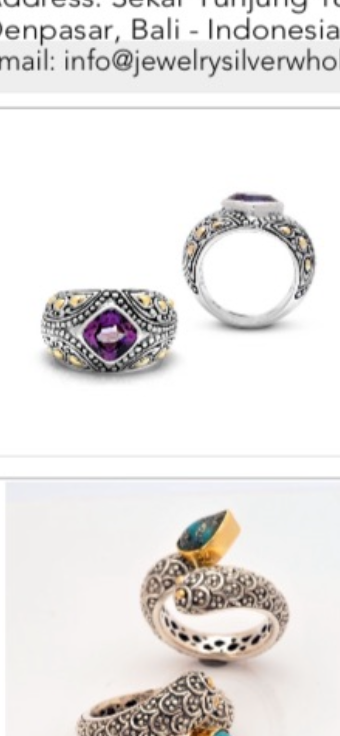 SRD 112- Silver gold ring w Blue Topaz