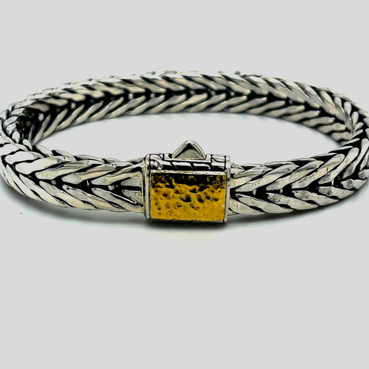 Silver gold chain  bracelet