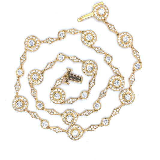 18kt Gold necklace with Diamonds