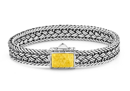 Silver with 18kt Gold bracelet