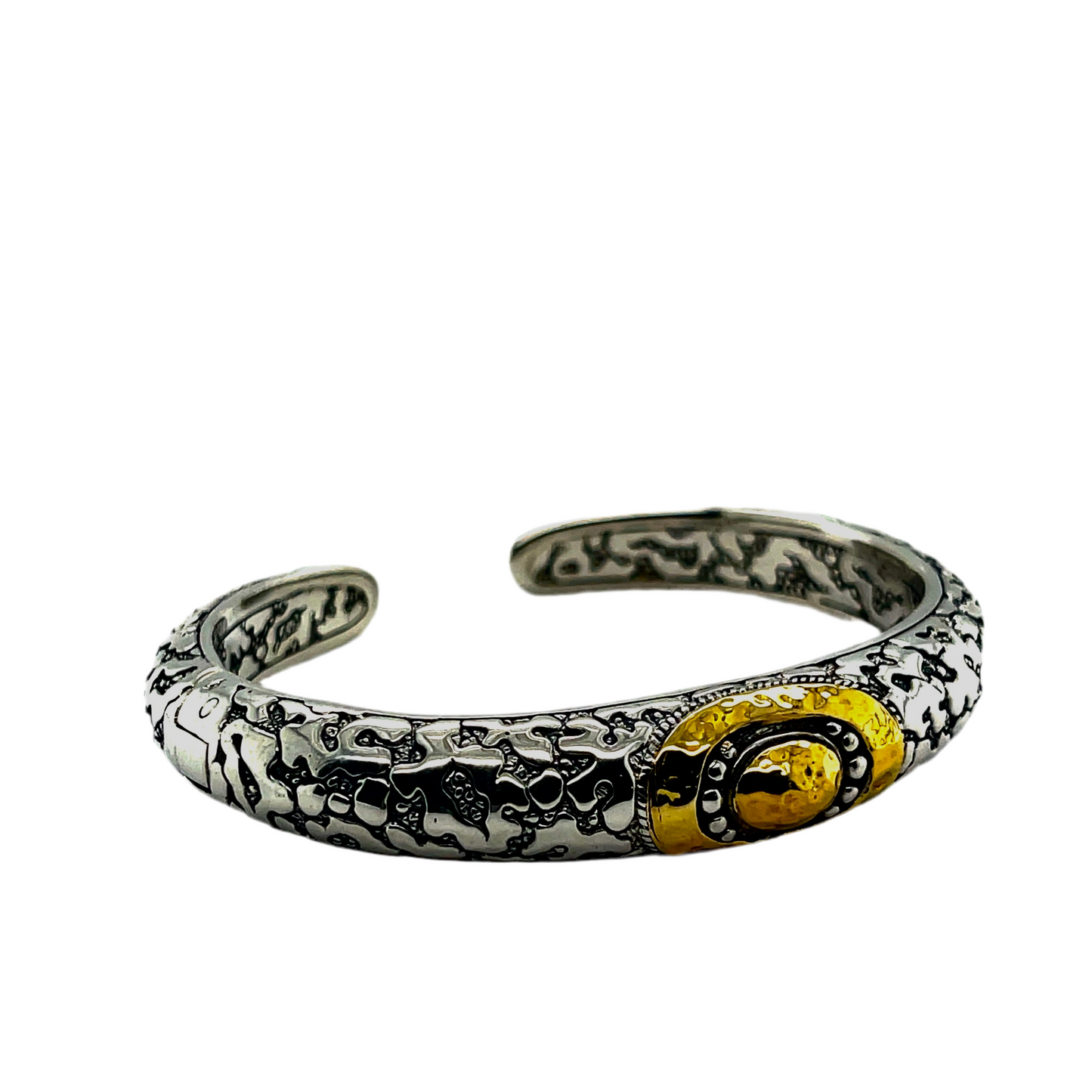 Silver  Gold cuff bracelet